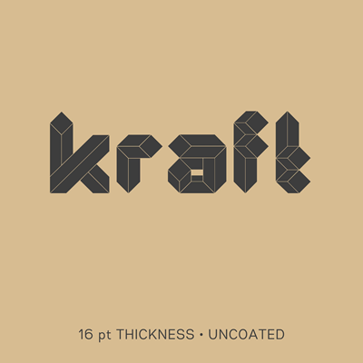 Kraft (16 pt) 5x5 Square Cards