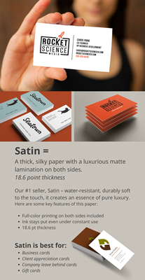 Satin (18.6 pt) 2x3.5 Classic Business Cards